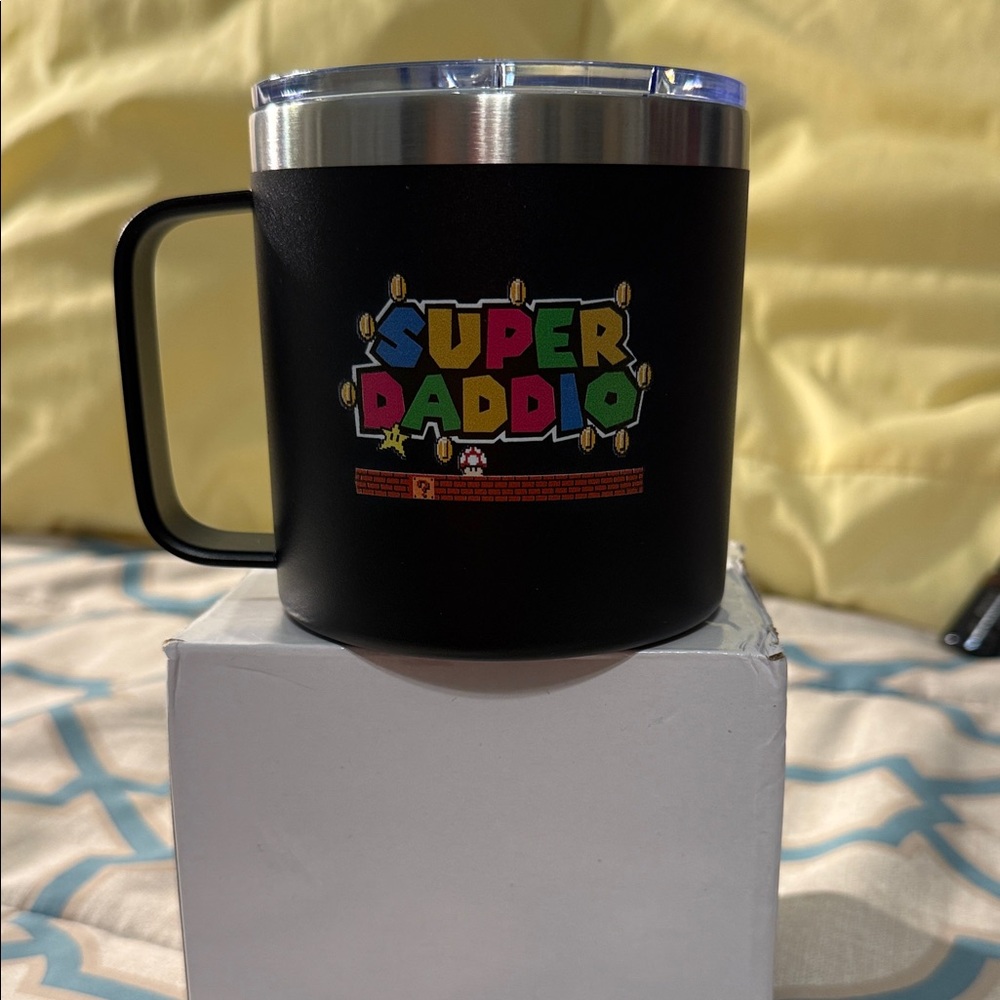 Super Daddio Black Mug